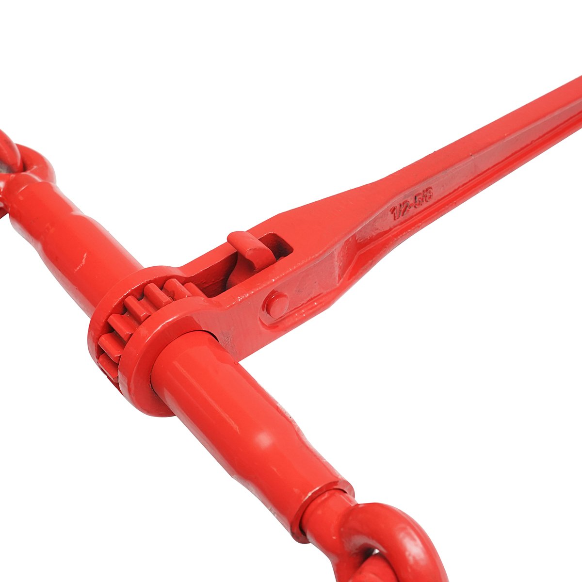 Lant ancorare pentru utilaje grele cu dispozitiv de tensionare pe clichet, greutate suportata 10T, lungime lant 4m, grosime zala fi 13mm